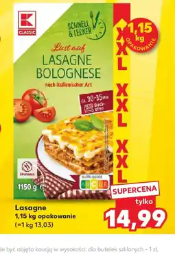 Kaufland K Classic Lasagne Bolognese oferta
