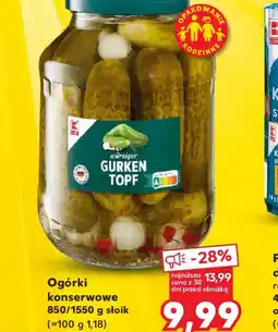 Kaufland K-Classic Ogórki konserwowe oferta
