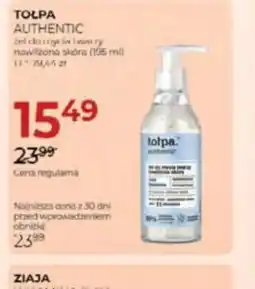 Jawa Drogerie Tolpa Authentic żel do mycia twarzy oferta