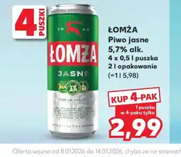 Kaufland Lomża Piwo jasne oferta