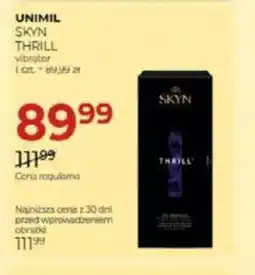 Jawa Drogerie Unimil Skyn Thrill vibrator oferta