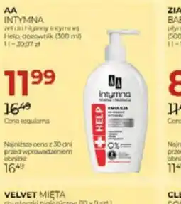 Jawa Drogerie AA Intymna żel do higieny oferta