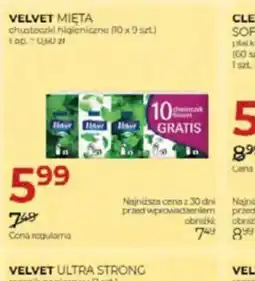 Jawa Drogerie Velvet chusteczki Mięta oferta