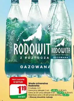 Dino Woda mineralna Rodowita gazowana oferta