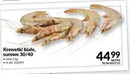 Makro Krewetki białe, surowe oferta