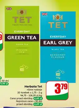 Dino Herbata Tet (Green Tea / Earl Grey) oferta