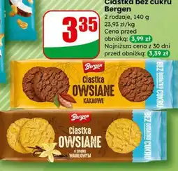 Dino Ciastka bez cukru Bergen owsiane kakaowe i waniliowe oferta