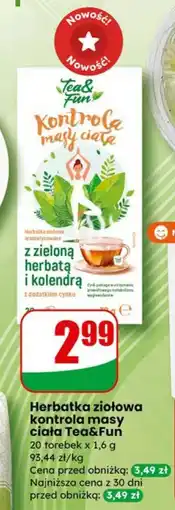 Dino Herbatka ziołowa kontrola masy ciała Tea&Fun oferta