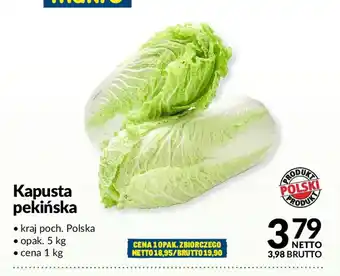 Makro Kapusta pekińska oferta