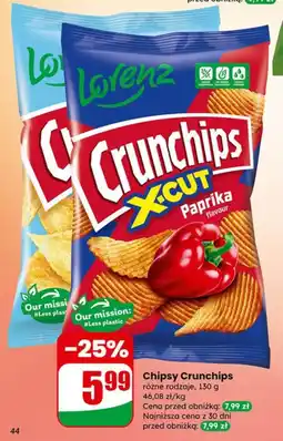 Dino Chipsy Crunchips X-Cut Paprika oferta