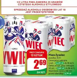 Dino Piwo Żywiec puszka 0,5 l (przy zakupie 12 sztuk) oferta