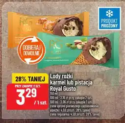Polomarket Lody rożki karmel lub pistacja Royal Gusto oferta