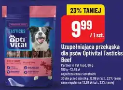 Polomarket Uzupełniająca przekąska dla psów Optivital Tasticks Beef oferta