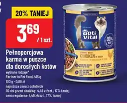 Polomarket Pełnoporcjowa karma w puszce dla dorosłych kotów OptiVital Chicken oferta