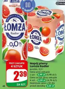 Dino Napój piwny Łomża Radler oferta