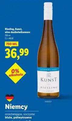 Lidl Riesling, Kunst, wino dealkoholizowane oferta