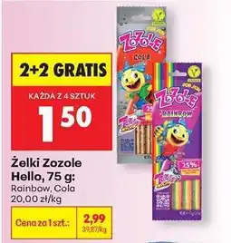 Biedronka Żelki Zozole Hello, 75 g oferta