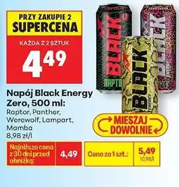 Biedronka Napój Black Energy Zero, 500 ml oferta