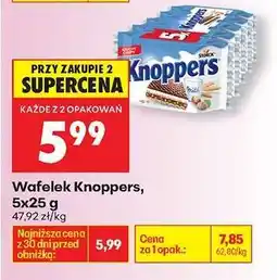 Biedronka Wafelek Knoppers 5x25 g oferta