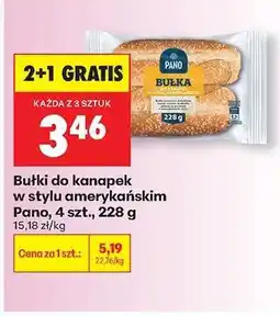 Biedronka Bułki do kanapek w stylu amerykańskim Pano, 4 szt., 228 g oferta