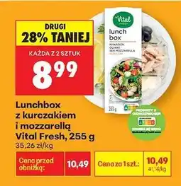 Biedronka Lunchbox z kurczakiem i mozzarellą Vital Fresh, 255 g oferta