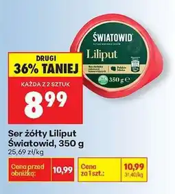 Biedronka Ser żółty Liliput Światowid, 350 g oferta