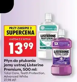 Biedronka Płyn do płukania jamy ustnej Listerine Premium , 500 ml oferta