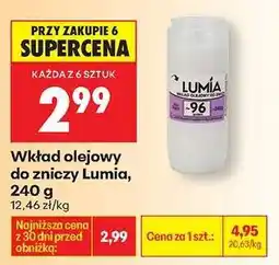 Biedronka Wkład olejowy do zniczy Lumia 240 g oferta