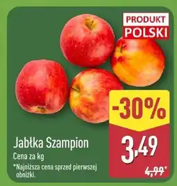 ALDI Jabłka Szampion Cena za kg oferta