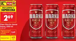 Biedronka Piwo Warka Jasne Pełne oferta