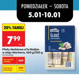 Biedronka Marinero Filety śledziowe a'la Matjas oferta