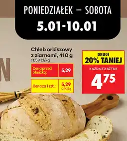 Biedronka Chleb orkiszowy z ziarnami oferta