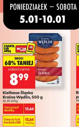 Biedronka Kiełbasa Sląska Kraina Wędlin oferta