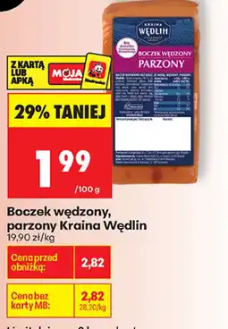 Biedronka Kraina Wędlin Boczek wędzony oferta