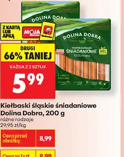 Biedronka Dolina Dobra Kiełbaski śniadaniowe oferta