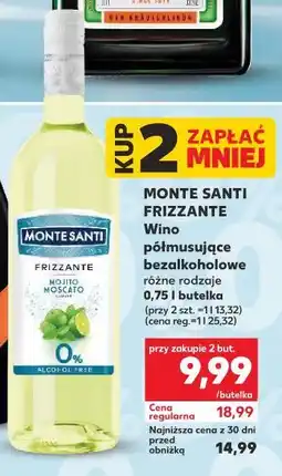 Kaufland MONTE SANTI FRIZZANTE Wino półmusujące bezalkoholowe oferta