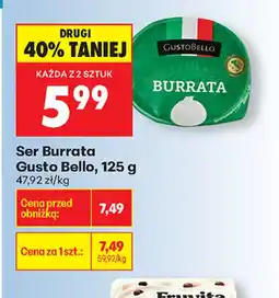 Biedronka Gusto Bello Ser Burrata oferta