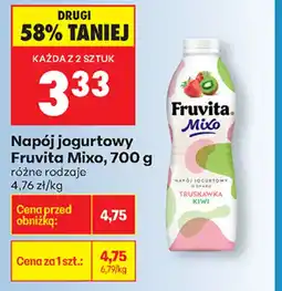 Biedronka Fruvita Napój jogurtowy Mixo oferta