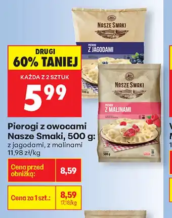 Biedronka Nasze Smaki Pierogi z owocami oferta