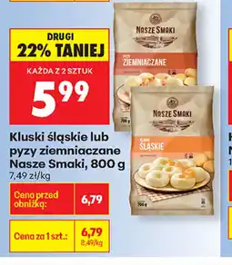 Biedronka Nasze Smaki Kluski śląskie lub pyzy ziemniaczane oferta