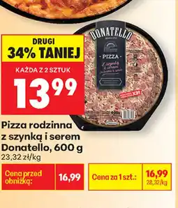 Biedronka Donatello Pizza rodzinna z szynką i serem oferta