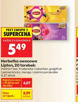 Biedronka Lipton Herbatka owocowa oferta