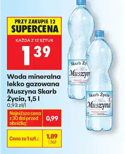 Biedronka Woda mineralna Muszyna Skarb Zycia oferta