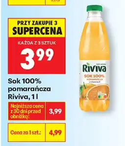 Biedronka Riviva Sok 100% pomarańcza oferta
