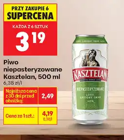 Biedronka Kasztelan piwo niepasteryzowane oferta