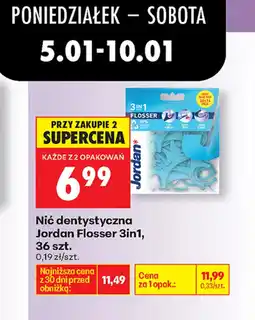 Biedronka Jordan Nić dentystyczna Flosser 3in1 oferta