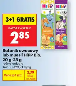 Biedronka Batonik owocowy lub muesli HiPP Bio oferta