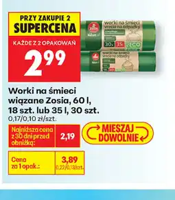 Biedronka Zosia worki na śmieci wiązane oferta