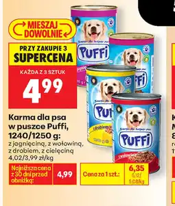 Biedronka Puffi karma dla psa oferta