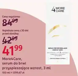 Rossmann More4Care serum do brwi oferta